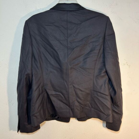 LOUIS FERAUD LADIES BLAZER BLACK LARGE CAPSULE MINIMALIST CAREER JACKET LAYER - Picture 3 of 10